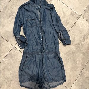 Blank NYC Medium Blue Denim Romper